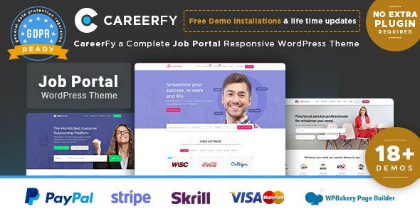 Download Careerfy 7.5.0 Job Board WordPress Theme Gratis
